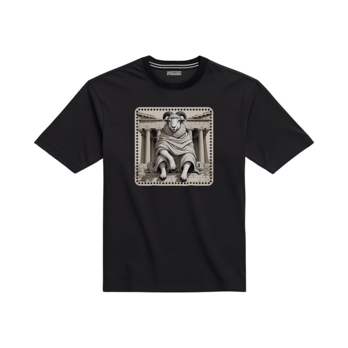 تیشرت با طرح گوسفند رومی