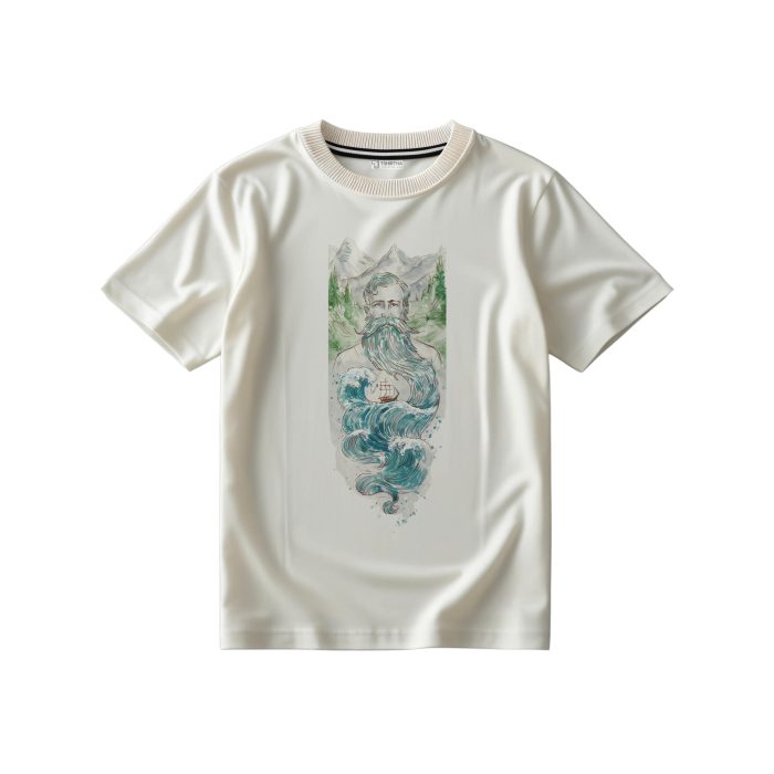 تیشرت با طرح مرد ریش دار