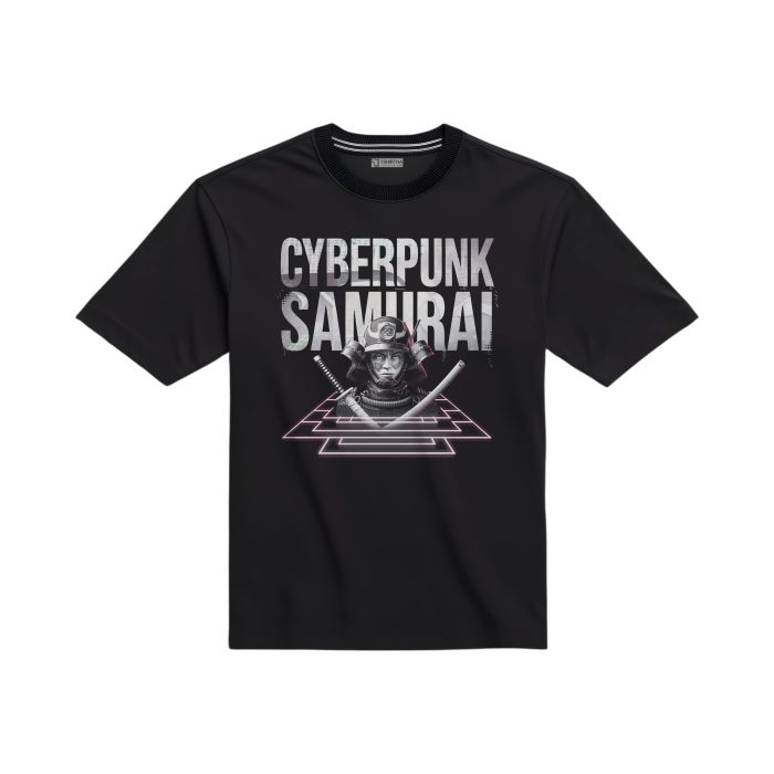 تیشرت با طرح سامورایی سایبرپانک