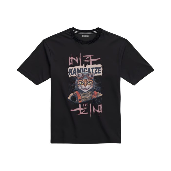 تیشرت با طرح گربه کامیکازه