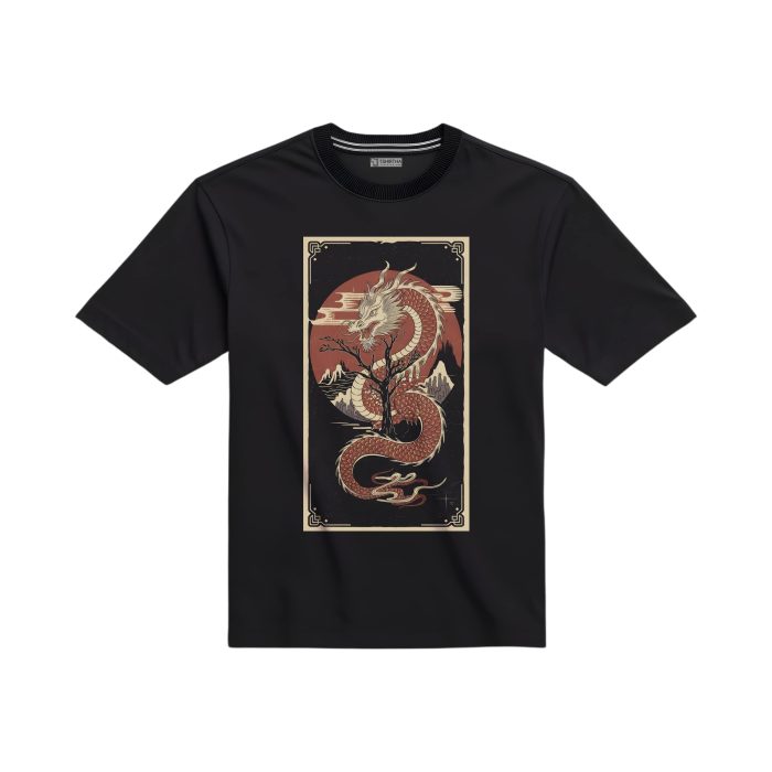 تیشرت با طرح اژدهای کهن
