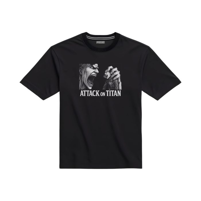 تیشرت با طرح انیمه اتک آن تایتان، تایتان در حال فریاد