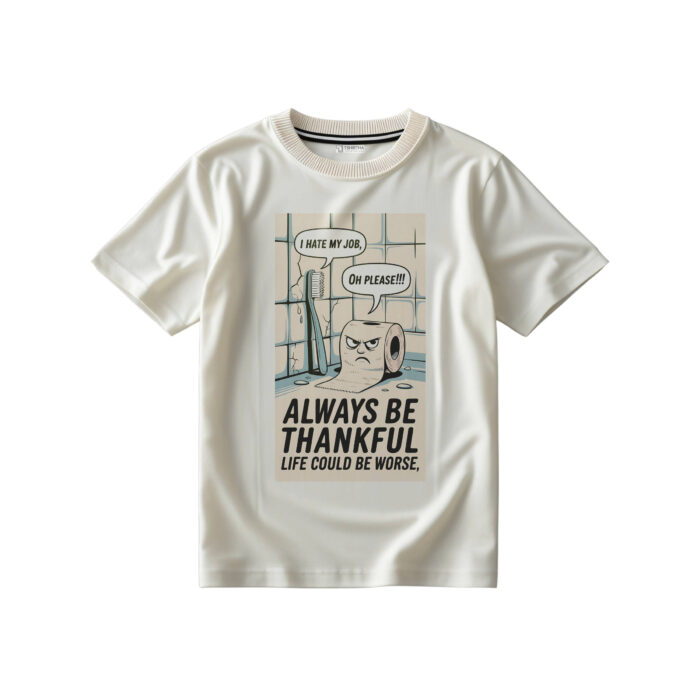 تیشرت طنز با طرح شکرگذار باش تیشرت طنز با طرح شکرگذار باش