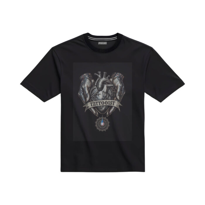 تی شرت مشکی طرح تاتو آرتیست